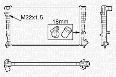 MAGNETI MARELLI 350213118400 -  Радиатор, охлаждение двигателя